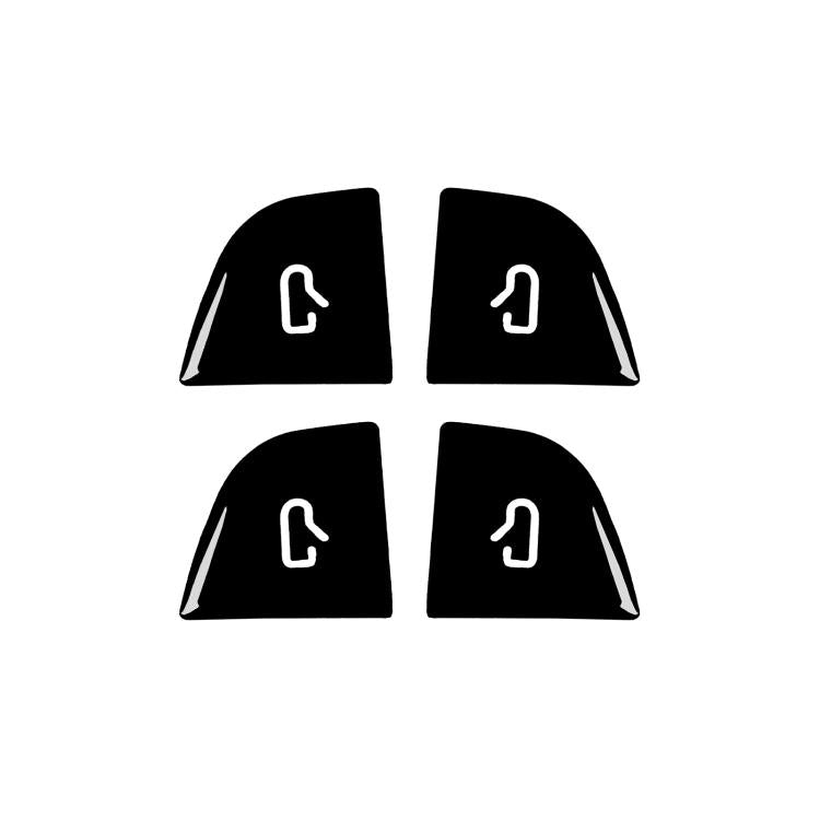 For Tesla Model 3 4pcs/ Set B-type Car Window Switch Stickers(Piano Black) - Car Interior Mouldings by buy2fix | Online Shopping UK | buy2fix