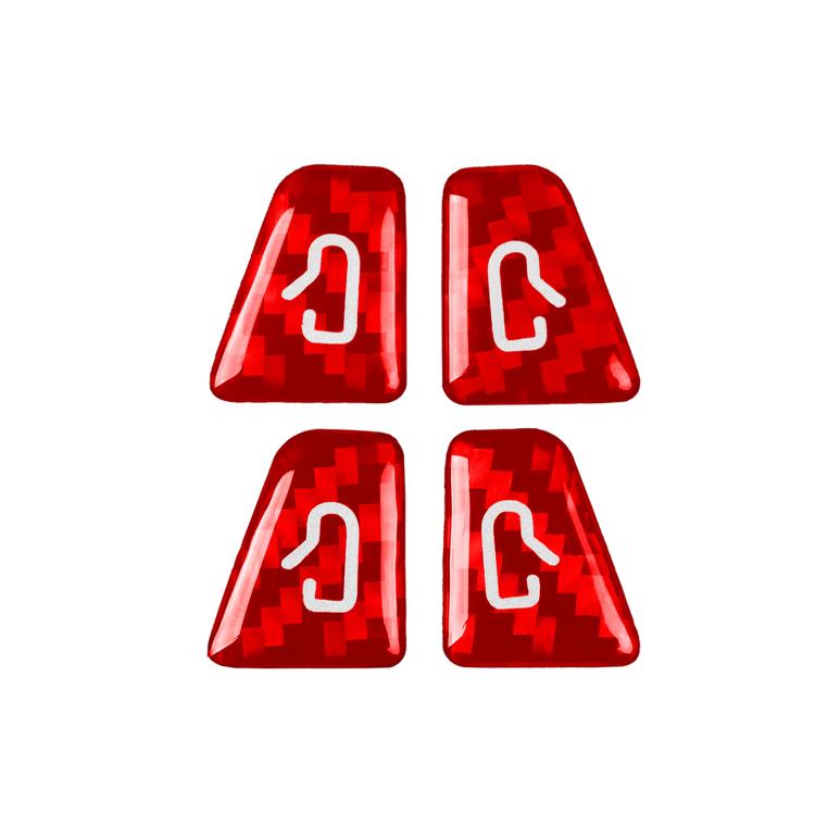 For Tesla Model 3/Y 4pcs /Set Car Window Switch Stickers(Red) - Car Interior Mouldings by buy2fix | Online Shopping UK | buy2fix