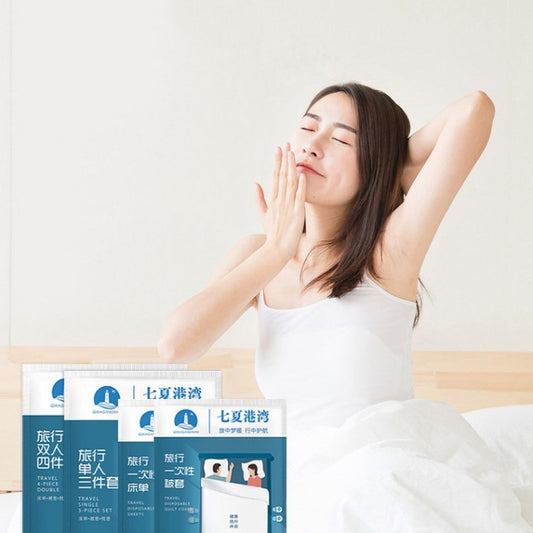 2 PCS Travel Hotel Supplies Disposable Anti-dirty Pillowcase Sheet Quilt Cover Sheet For 1 Person 160x220cm by buy2fix