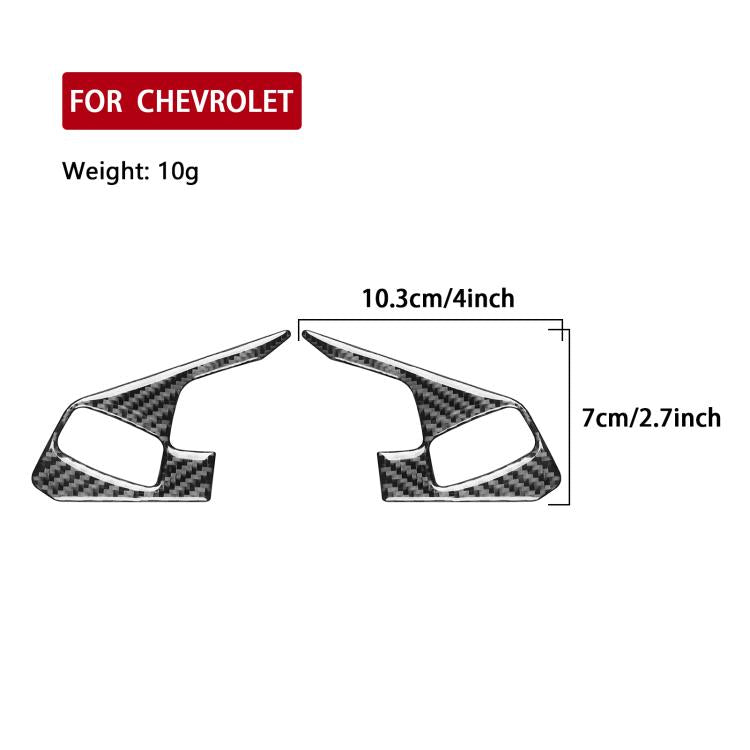 For Chevrolet Corvette C8 2pcs /Set Steering Wheel Button Frame Sticker(Black) - Car Interior Mouldings by buy2fix | Online Shopping UK | buy2fix