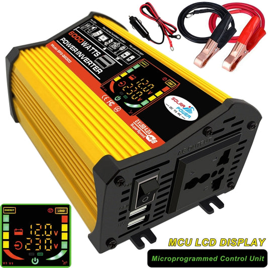 Saga 3 Generations Home Solar Generator Inverter+30A Controller+18W 12V Solar Panel, Specification: Yellow 12V To 220V by buy2fix