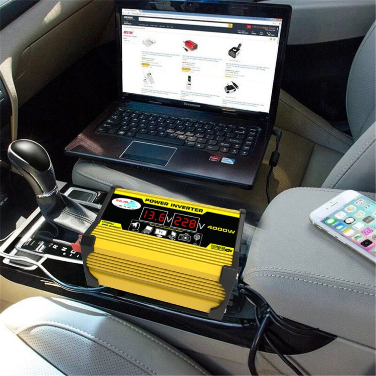 Saga Generation 2 Home Solar Generator Inverter+30A Controller+18W 12V Solar Panel, Specification: Yellow 12V To 220V - Modified Square Wave by buy2fix | Online Shopping UK | buy2fix