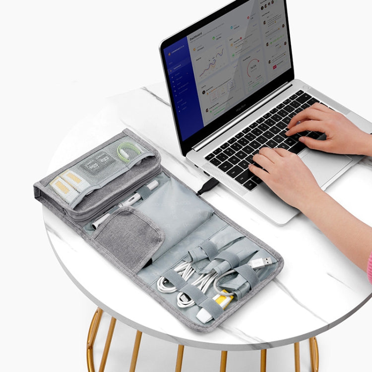 Baona BN-A003 Multifunctional Folding Data Cable Protection Bag(Grey) by Baona