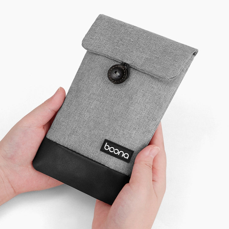 Baona Waterproof Data Cable Protective Bag, Spec: Small (Gray) by Baona