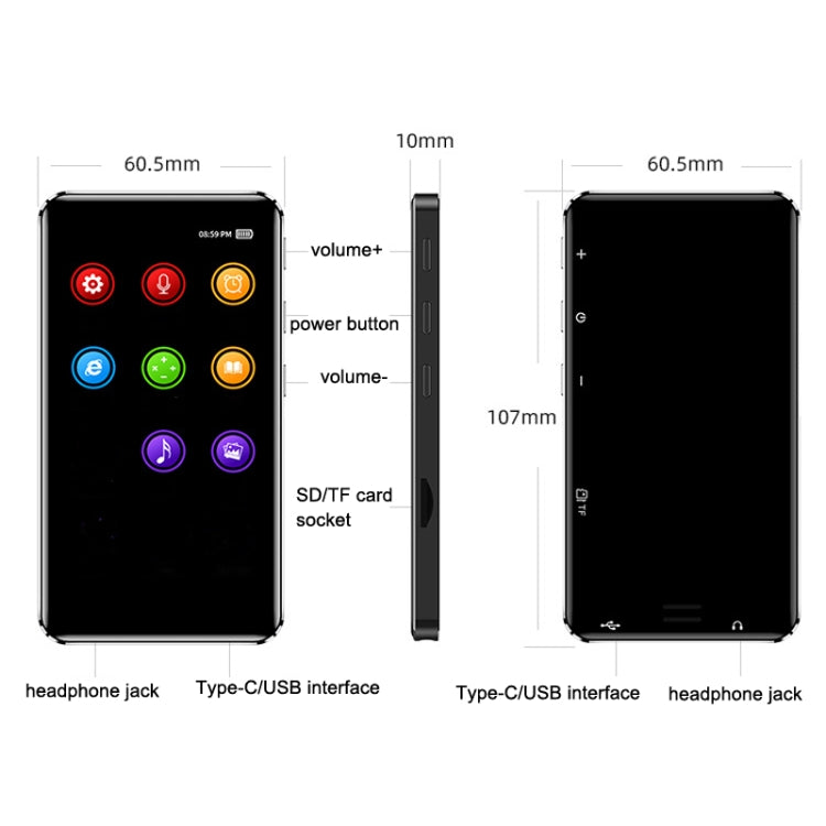 WIFI Game E-Book Touch Screen Bluetooth Mini Tablet MP3/MP4/MP5, TF Capacity: 128GB(2G DDR+16G Flash) - MP4 Player by buy2fix | Online Shopping UK | buy2fix