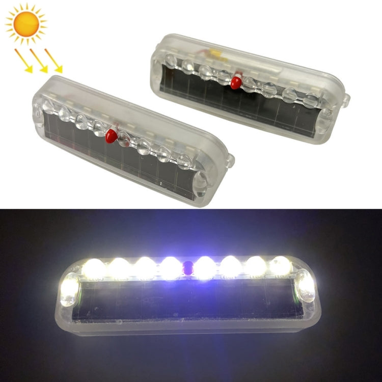 LED Solar Decorative Night Vibration Lighting Warning strobe Lamp(White) - Warning Lights by buy2fix | Online Shopping UK | buy2fix