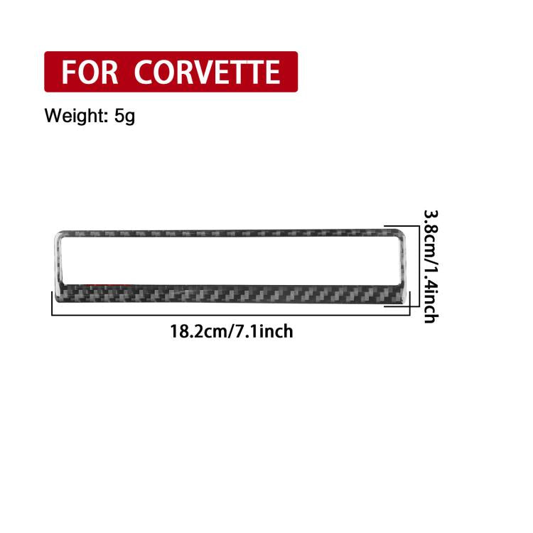 For Chevrolet Corvette C8 Warning Light Switch Frame Sticker(Black) - Car Interior Mouldings by buy2fix | Online Shopping UK | buy2fix