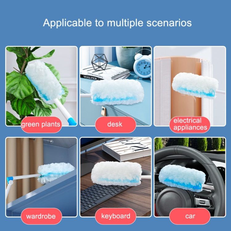 Disposable Household Vacuum Retractable Feather Duster, Style: Long Handle+12 Clothes by buy2fix