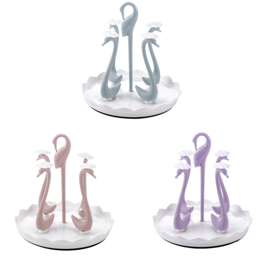 Home Portable Drainer Cup Holder With Rotatable Tray, Specification: Four Cups(Purple) by buy2fix