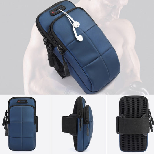 X3022 Sports Running Mobile Phone Arm Bag Fitness Waterproof Wrist Bag(Blue) - 5.5~6.5 inch by buy2fix | Online Shopping UK | buy2fix