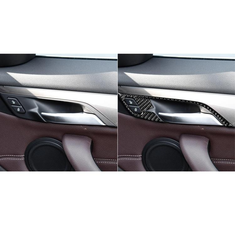 For BMW X1 F48/X2 F39 5pcs /Set Right-Hand Drive Door Handle Frame Sticker(Black) - Car Interior Mouldings by buy2fix | Online Shopping UK | buy2fix