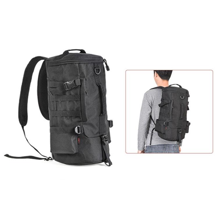 LEO 28085 Cylina Shape Fishing Gear Backpack Fishing Rod Outdoor Shoulder Bag(28085-B Black) - Storage Boxes & Storage Bags by LEO | Online Shopping UK | buy2fix
