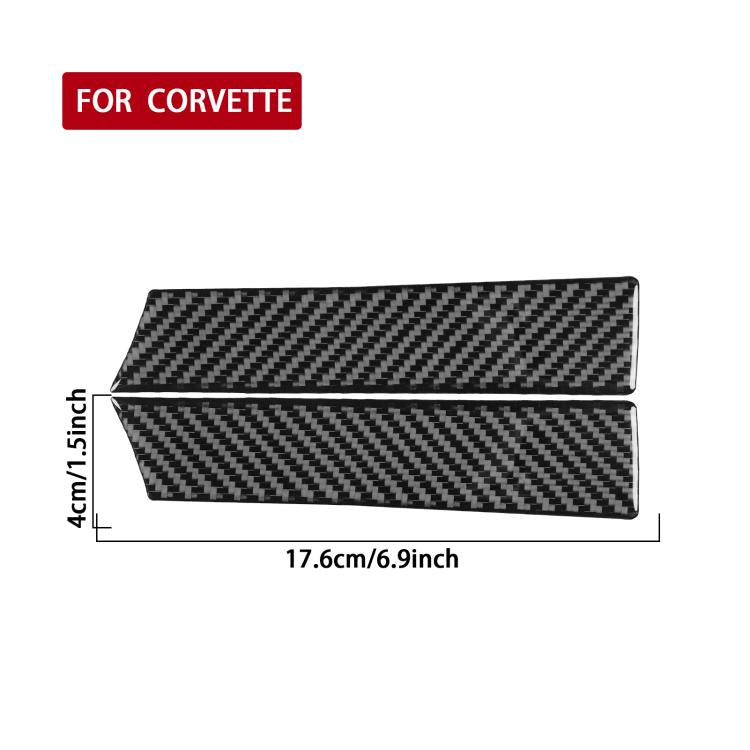 For Chevrolet Corvette C8 2pcs /Set Rear Engine Trim Strip(Black) - Car Interior Mouldings by buy2fix | Online Shopping UK | buy2fix