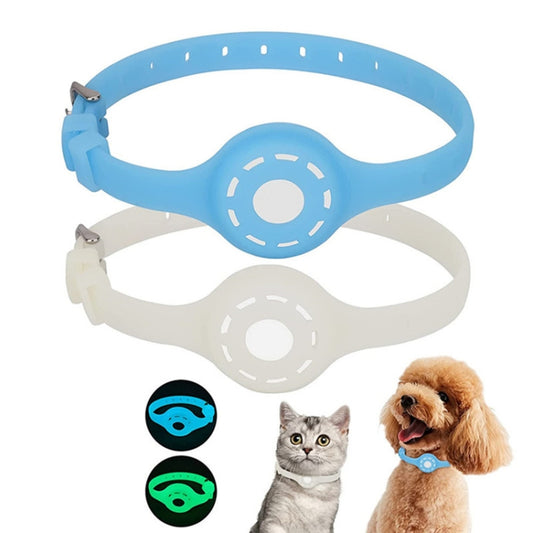 Pet Luminous Collar Locator Cover for Airtag, Specification: M(Luminous Blue) - Pet Series by buy2fix | Online Shopping UK | buy2fix