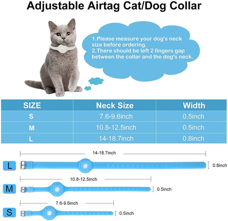 Pet Luminous Collar Locator Cover for Airtag, Specification: S(Luminous Pink) - Pet Series by buy2fix | Online Shopping UK | buy2fix