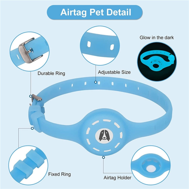 Pet Luminous Collar Locator Cover for Airtag, Specification: S(Luminous Pink) - Pet Series by buy2fix | Online Shopping UK | buy2fix