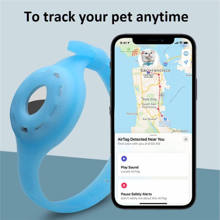 Pet Luminous Collar Locator Cover for Airtag, Specification: S(Luminous Blue) - Pet Series by buy2fix | Online Shopping UK | buy2fix