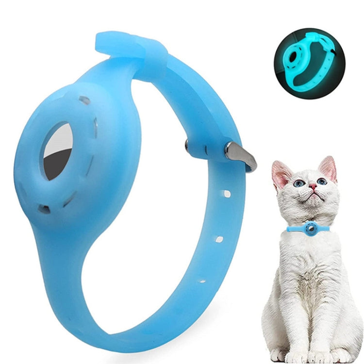 Pet Luminous Collar Locator Cover for Airtag, Specification: L(Luminous Blue) - Pet Series by buy2fix | Online Shopping UK | buy2fix
