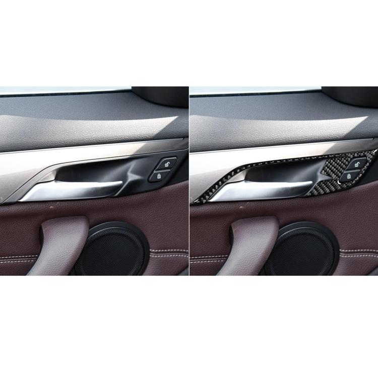 For BMW X1 F48/X2 F39 5pcs /Set Left-Hand Drive Door Handle Frame Sticker(Black) - Car Interior Mouldings by buy2fix | Online Shopping UK | buy2fix