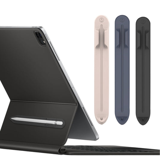 CY112 Stylus Silicone Magnetic Absorption Pen Holder For Apple Pencil1/2(Black) by buy2fix
