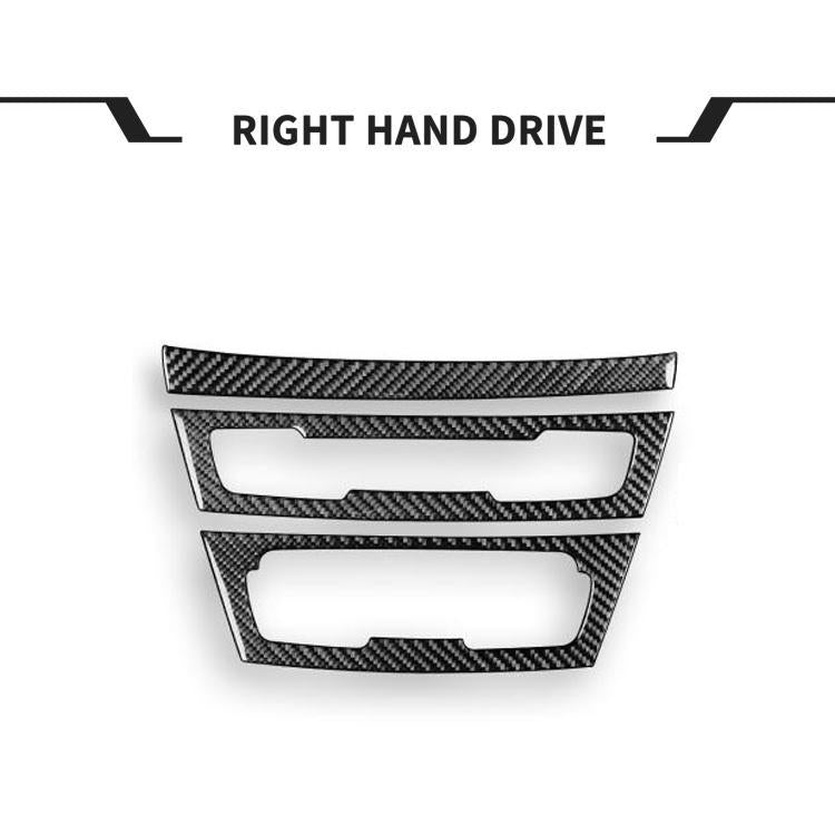 For BMW X1 F48/X2 F39 3pcs /Set Right-Hand Drive Radio + Air Conditioning Panel Sticker(Black) - Car Interior Mouldings by buy2fix | Online Shopping UK | buy2fix