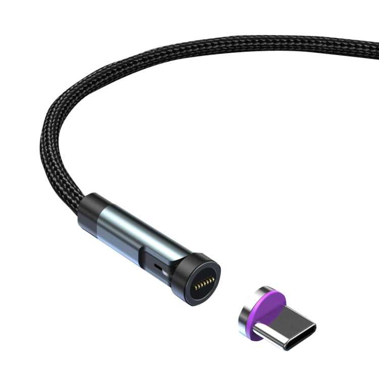 CC57 Type-C / USB-C Magnetic Interface Rotating Fast Charging Data Cable, Cable Length: 2m(Black) - Charging Cable & Head by buy2fix | Online Shopping UK | buy2fix