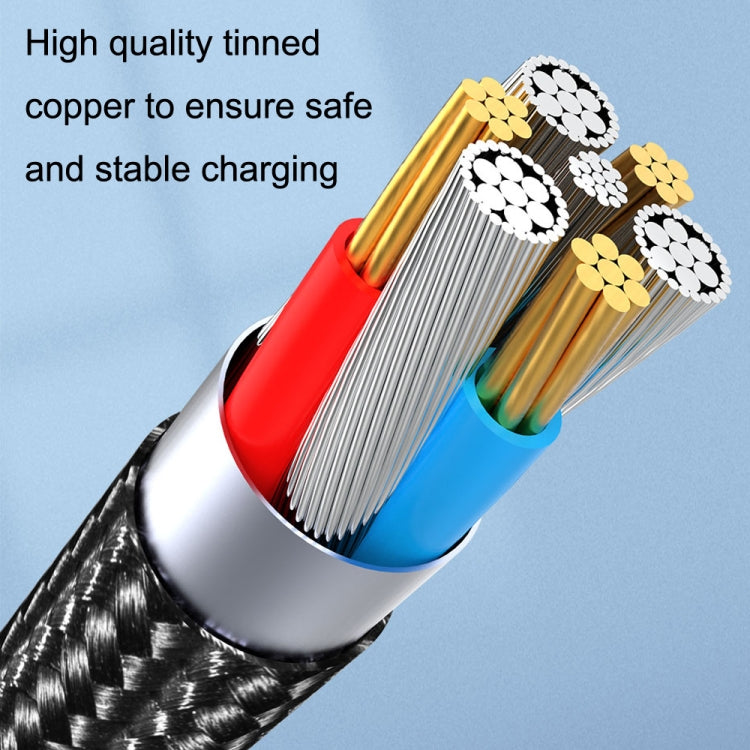 CC57 Type-C / USB-C Magnetic Interface Rotating Fast Charging Data Cable, Cable Length: 2m(Black) - Charging Cable & Head by buy2fix | Online Shopping UK | buy2fix