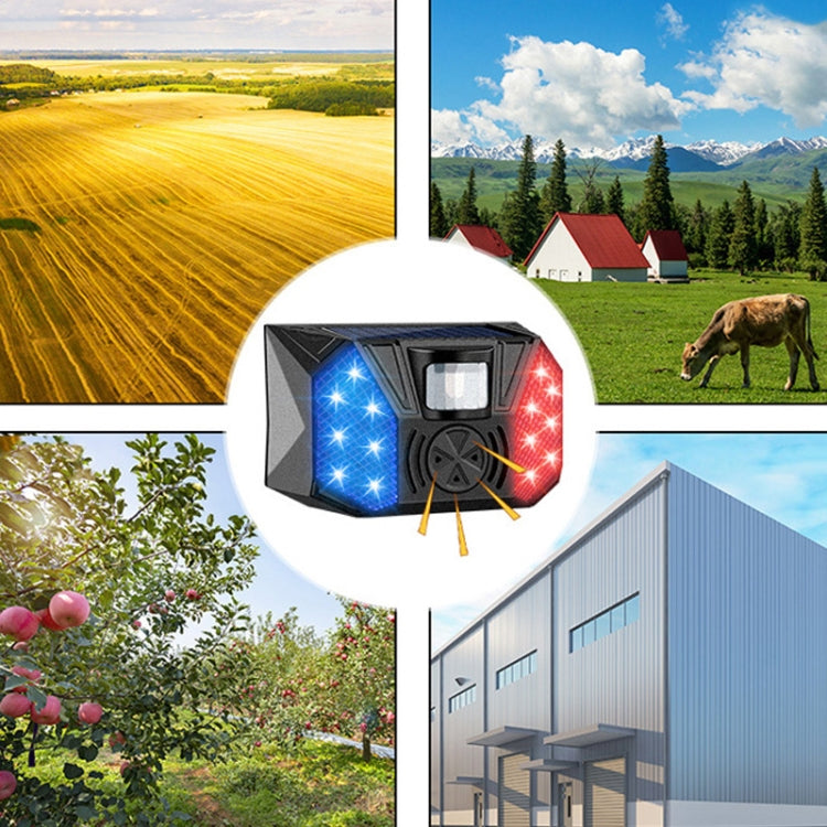 RC-711 Solar Outdoor Orchard Fish Pond Anti-theft Human Body Infrared Alarm(Black) by buy2fix