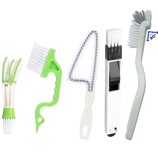 5PCS / Set Groove Cleaning Brush Multi-tool Household Door and Window Brush(White) by buy2fix