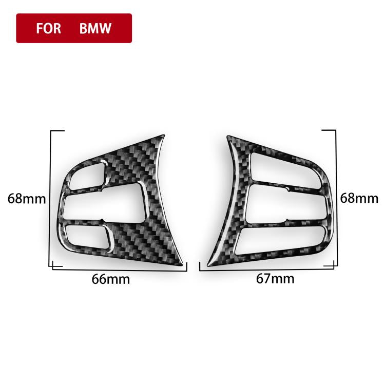 For BMW X1 F48/X2 F39 2pcs /Set Steering Wheel Button Stickers(Black) - Car Interior Mouldings by buy2fix | Online Shopping UK | buy2fix