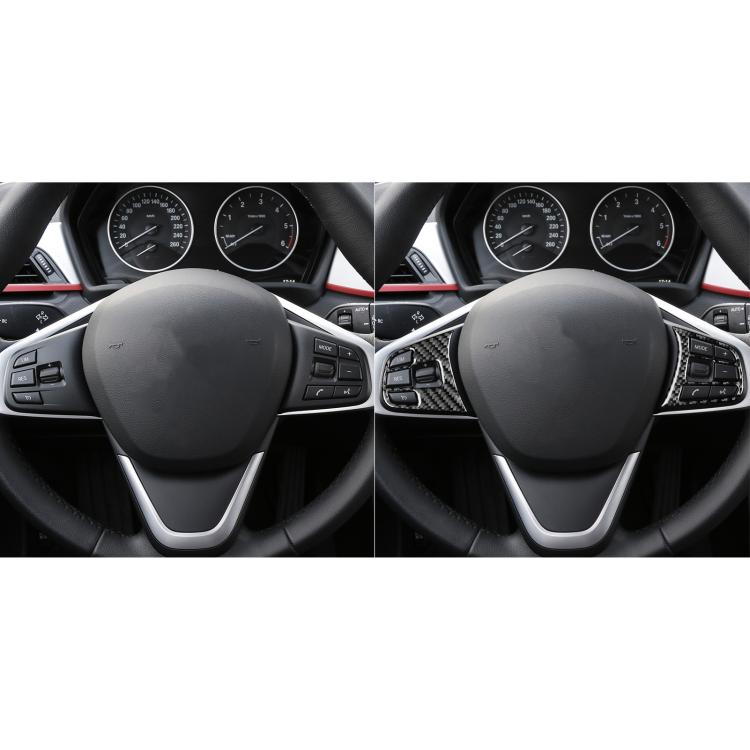 For BMW X1 F48/X2 F39 2pcs /Set Steering Wheel Button Stickers(Black) - Car Interior Mouldings by buy2fix | Online Shopping UK | buy2fix