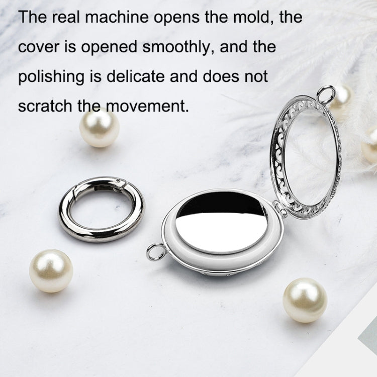 Anti-Lost Plating Keychain Locator Tracker Protective Cover For Airtag(White Gold) - Key Chain Series by buy2fix | Online Shopping UK | buy2fix