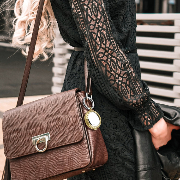 Anti-Lost Plating Keychain Locator Tracker Protective Cover For Airtag(Black Gold) - Key Chain Series by buy2fix | Online Shopping UK | buy2fix