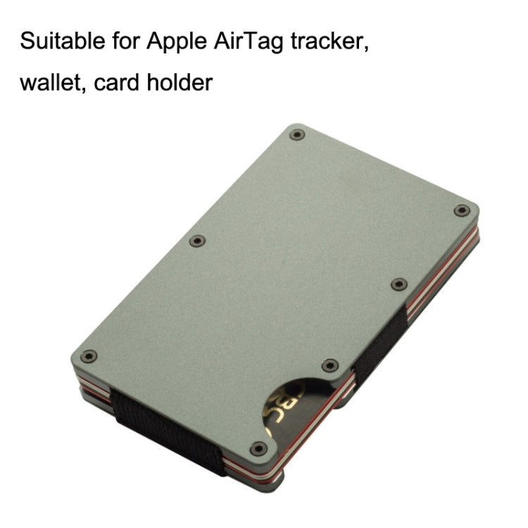 ZDL-05 Tracker Protection Organizer Metal Card Holder For AirTag(Grey) - Other by buy2fix | Online Shopping UK | buy2fix
