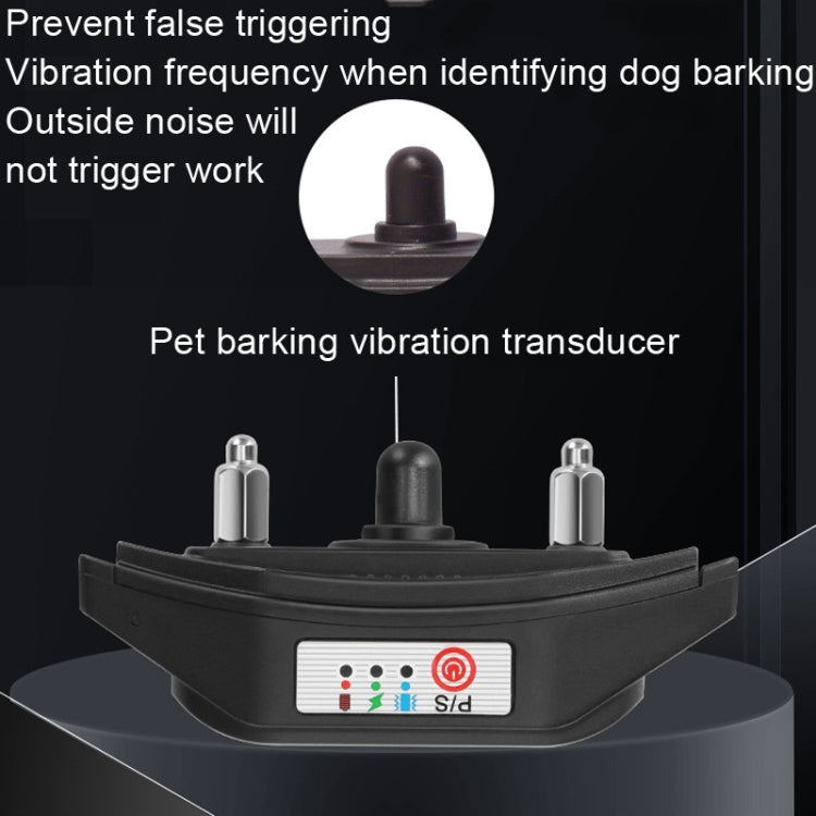 Intelligent Anti-barking Device Dog Trainer Collar, Style: Vibration+Sound(Black) by buy2fix