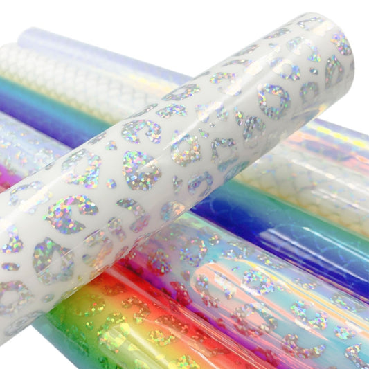 30.5cm x 100cm Gradient Self Adhesive Vinyl DIY Graphics for Home Window Decal Decor, Color: White Leopard Print by buy2fix