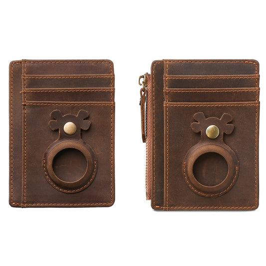 Tracking Locator Leather Wallet RFID Anti-theft Card Holder for AirTag, Color: Classic-Black - Wallet Series by buy2fix | Online Shopping UK | buy2fix