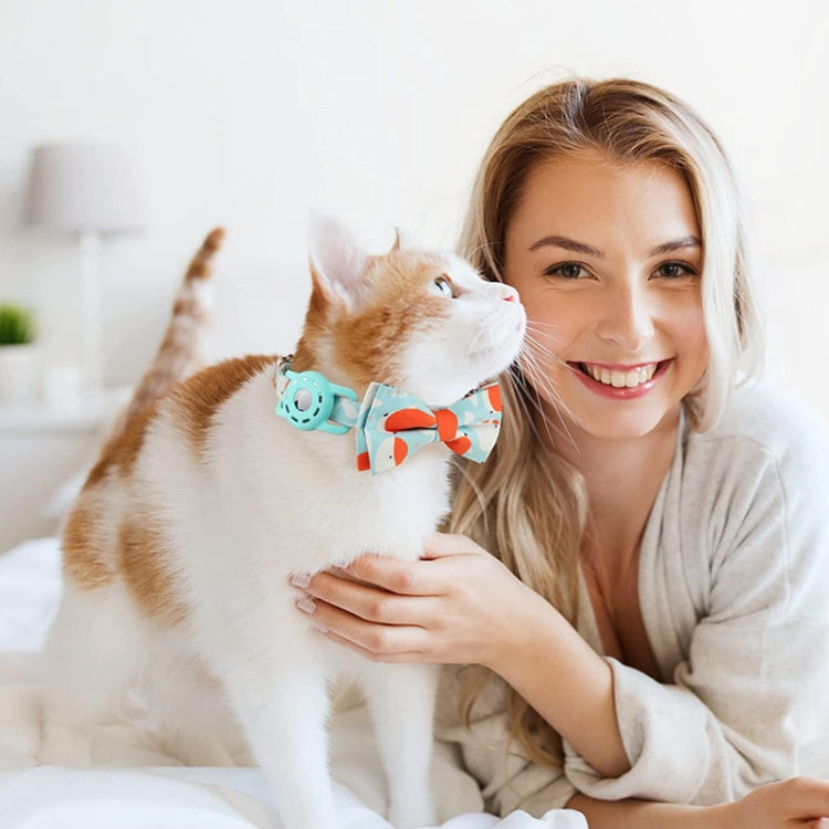 Pet Tracker Collar Insert Buckle Bow Collar For AirTag(Pink) - Pet Series by buy2fix | Online Shopping UK | buy2fix