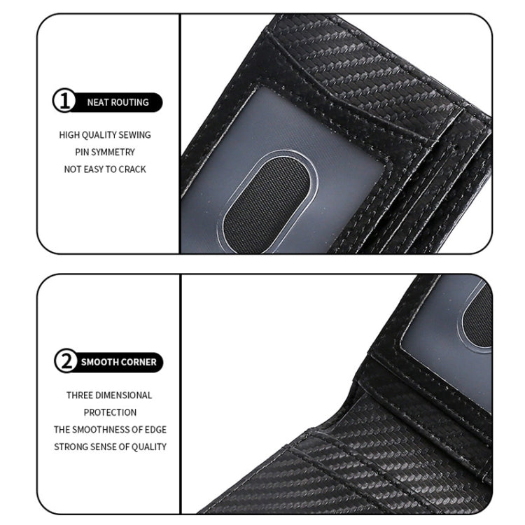 Tracker RFID Card Holder Leather Men Wallet for AirTag(Plain Weave) - Wallet Series by buy2fix | Online Shopping UK | buy2fix