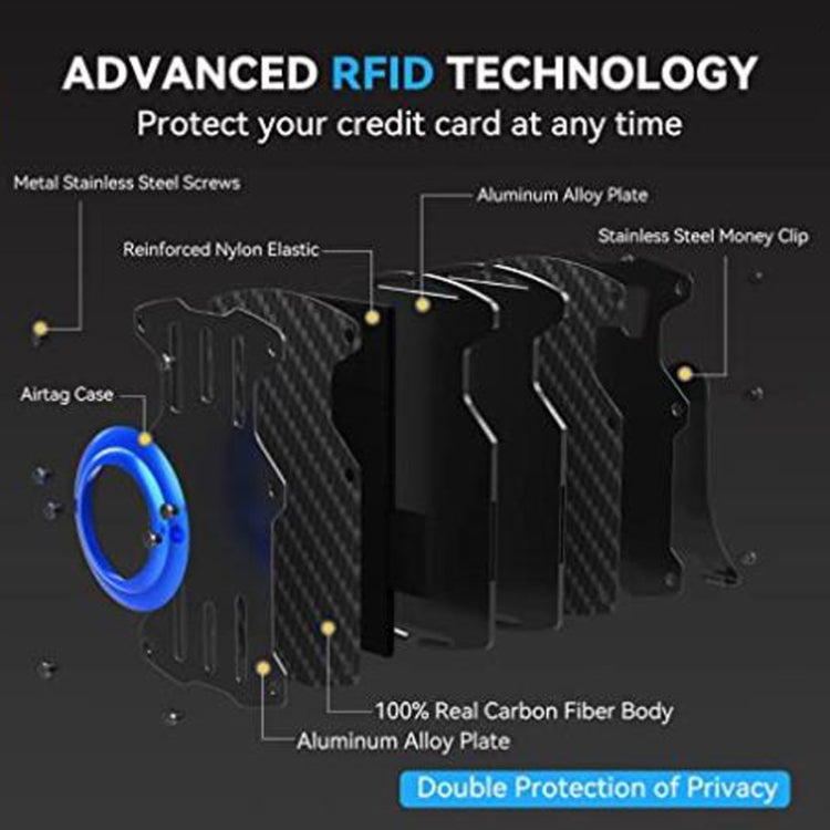 Men Ultra Slim Tracker Card Holder RFID Metal Card Holder for AirTag(Red) - Wallet Series by buy2fix | Online Shopping UK | buy2fix