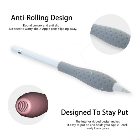 Tablet Stylus Pencil Silicone Case For Apple Pencil 1/2 Gen(Gray) by buy2fix
