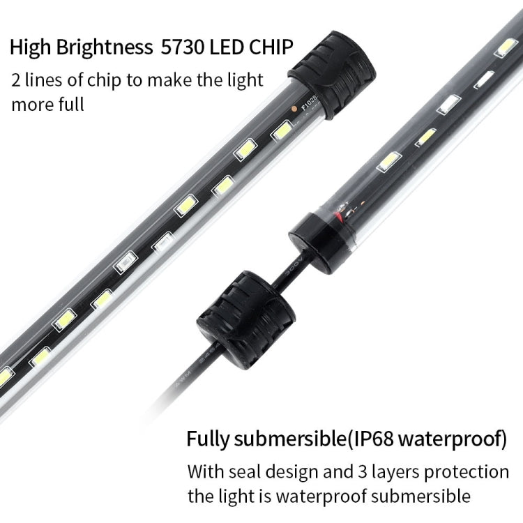 Q50BW Blue+White Light 90-260V Aquarium Diving Light LED Fish Tank Light(EU Plug) - Fish Tank Lamps by buy2fix | Online Shopping UK | buy2fix