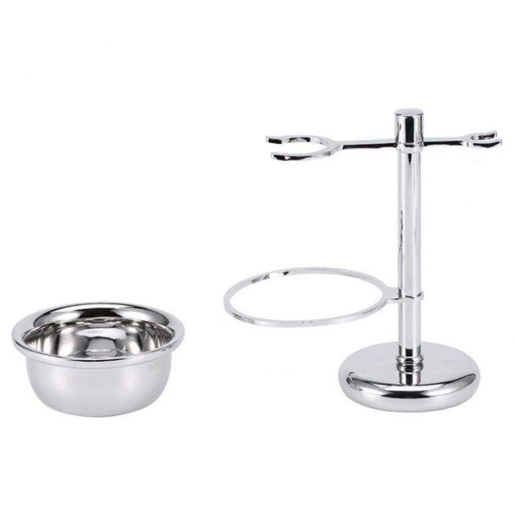 Men Manual Vintage Metal Shaver Stand Set(Silver) - Shavers & Accessories by buy2fix | Online Shopping UK | buy2fix