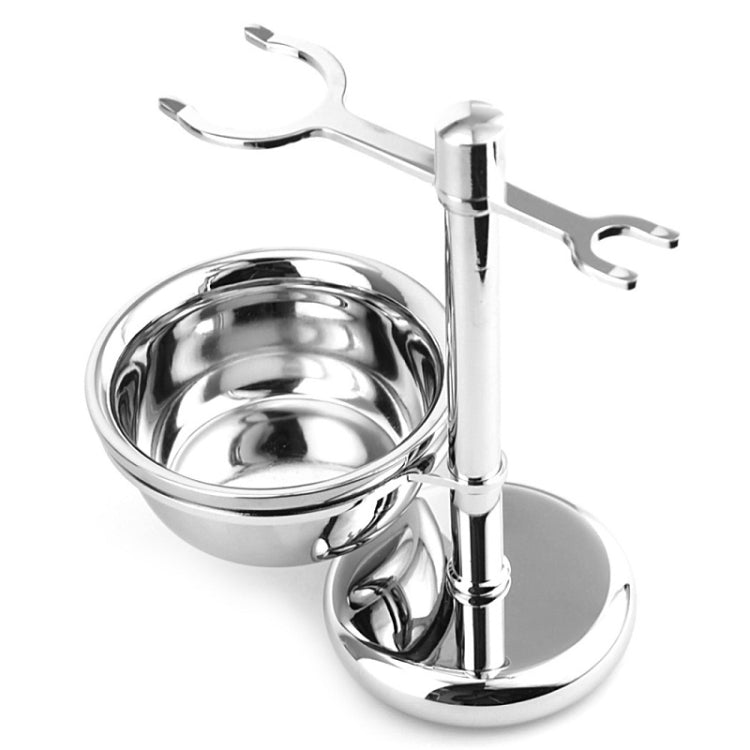 Men Manual Vintage Metal Shaver Stand Set(Silver) - Shavers & Accessories by buy2fix | Online Shopping UK | buy2fix