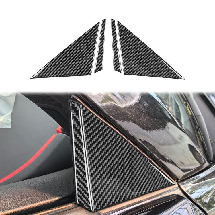 For Chevrolet Corvette C8 4pcs /Set External A-Pillar Decorative Sticker(Black) - Car Interior Mouldings by buy2fix | Online Shopping UK | buy2fix
