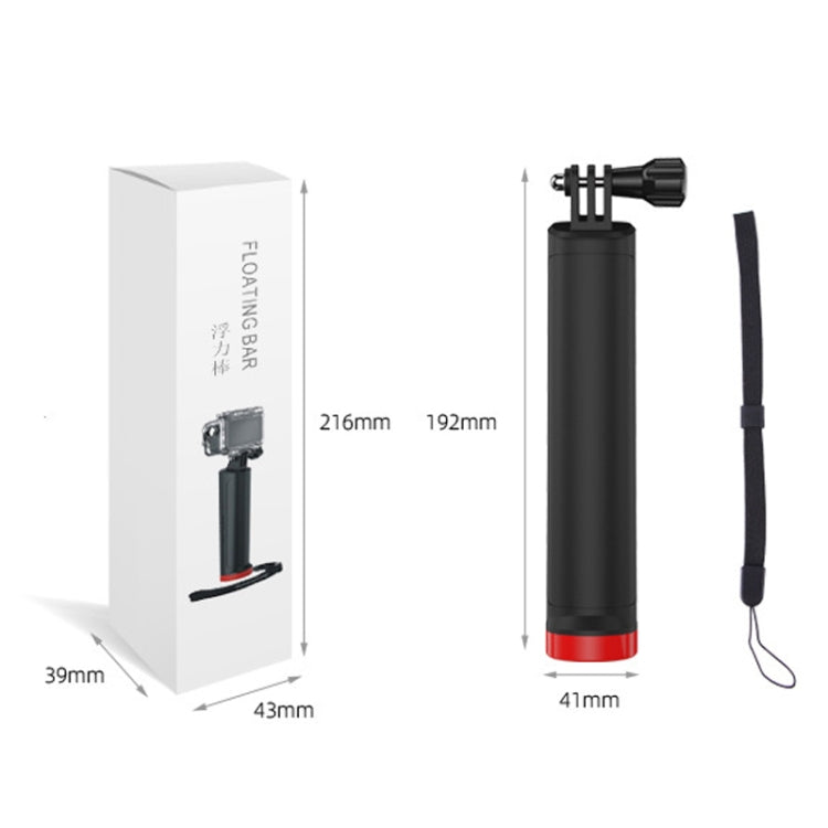 Sunnylife TY-Q9260 For Action 3 / GoPro Hero 11 / 360 ONE RS Action Camera Handle Floating Rod(Black) - Floating Grip & Ball by Sunnylife | Online Shopping UK | buy2fix