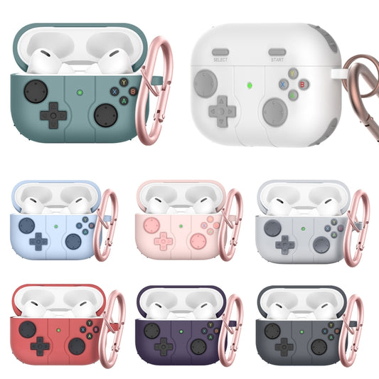 For Airpods Pro 2 Soft Shell Drop-proof Silicone Headphone Cover With Hook (Blue) by buy2fix