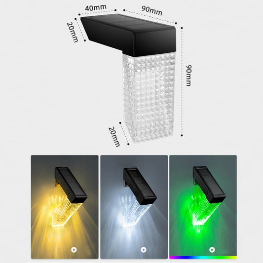 Outdoor Waterproof Courtyard Corridor Steps LED Solar Light(White+Colorful Light) by buy2fix