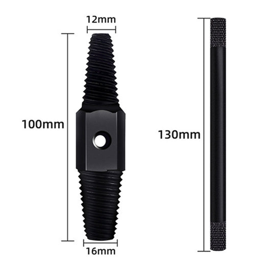 4 / 6 Points Faucet Break Screw Remover Smooth Silky Tooth Double-headed Screw Tool(Black) - Screws by buy2fix | Online Shopping UK | buy2fix