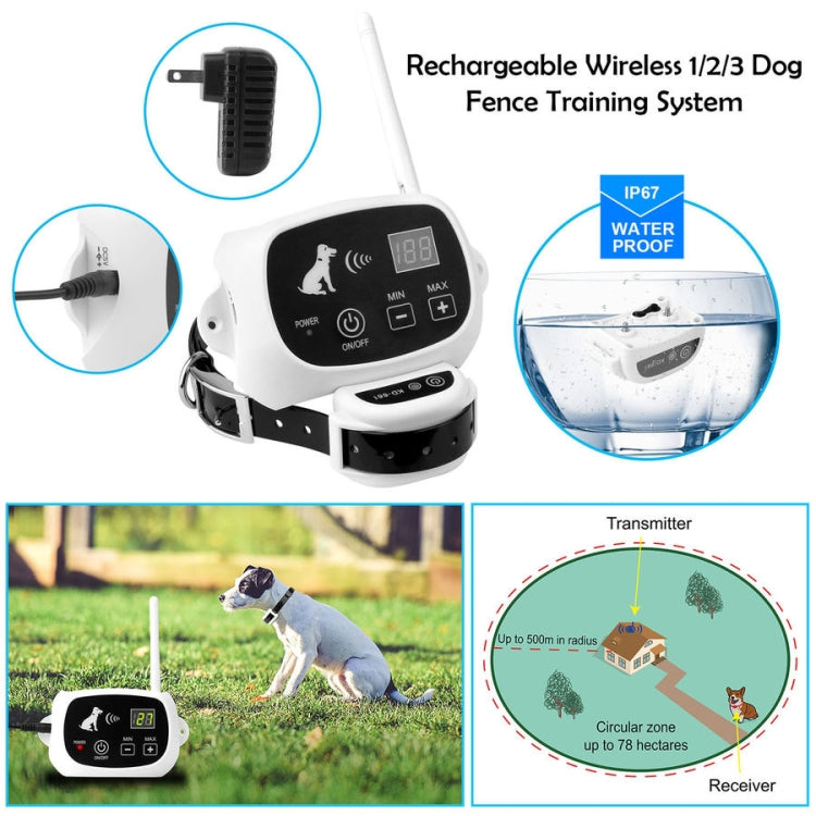 KD-661 500m Wireless Electric Dog Pet Fence Shock Collar,Spec: For Two Dog(US Plug) by buy2fix